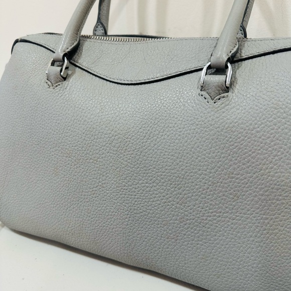 Kate Spade Mimi Satchel Shoulder Bag Nimbus Gray Pebbled Leather - Picture 6 of 15